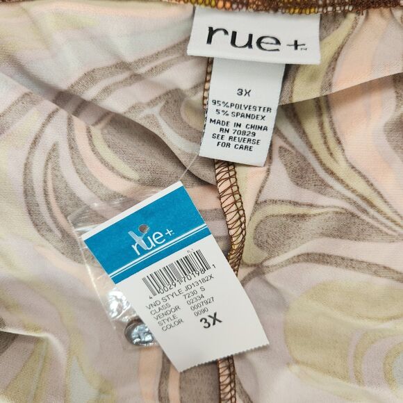 Rue 21 Women 3X Full-Button Bodycon Backless Tube Dress Bohemiam 70s Swirl NWT - Picture 9 of 10